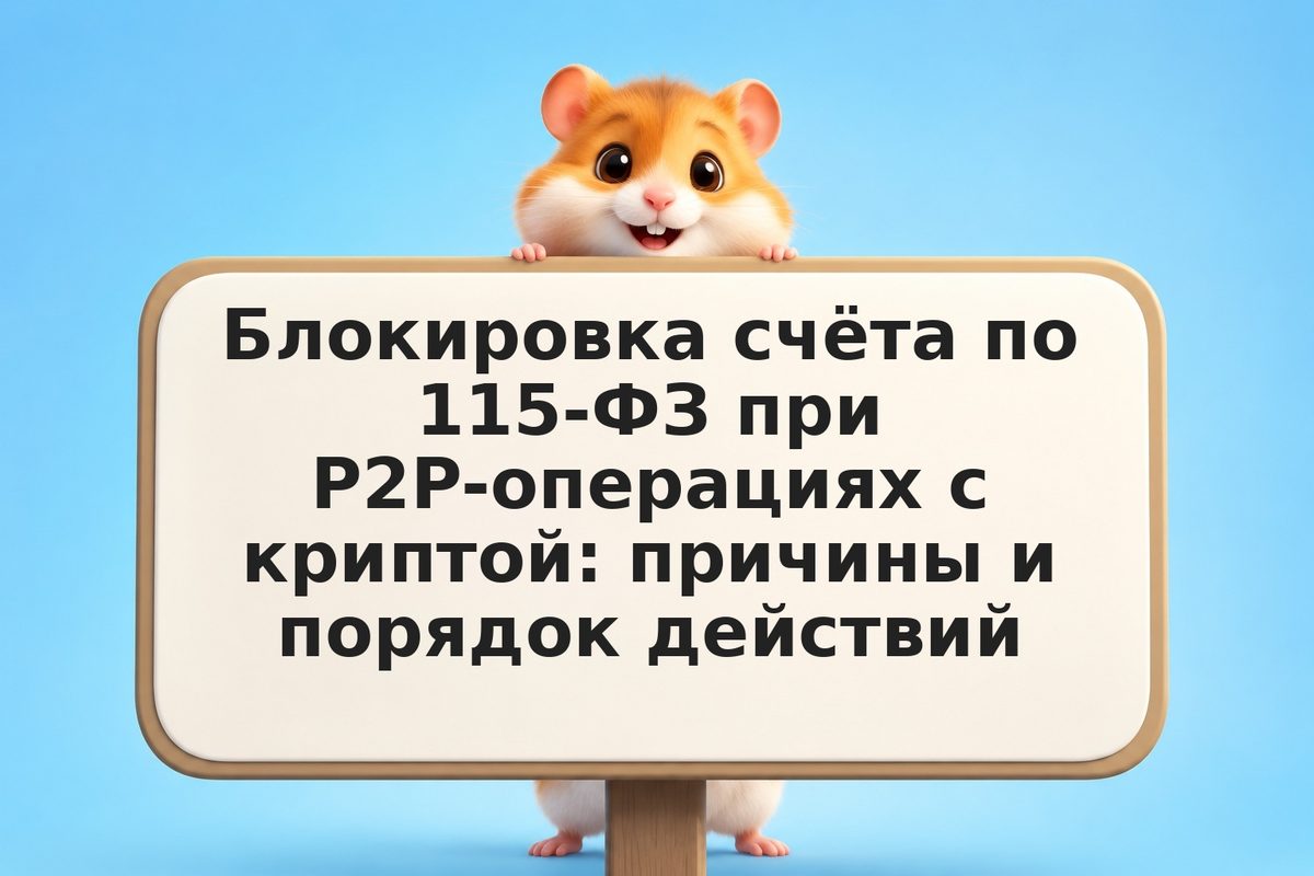 Блокировка счёта по 115-ФЗ при P2P-операциях с криптой: причины и порядок действ