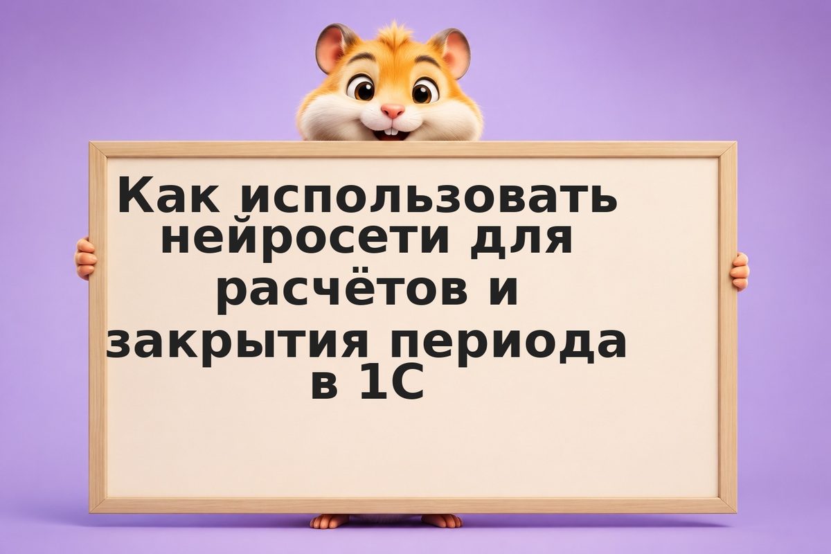 Как использовать нейросети для расчётов и закрытия периода в 1С