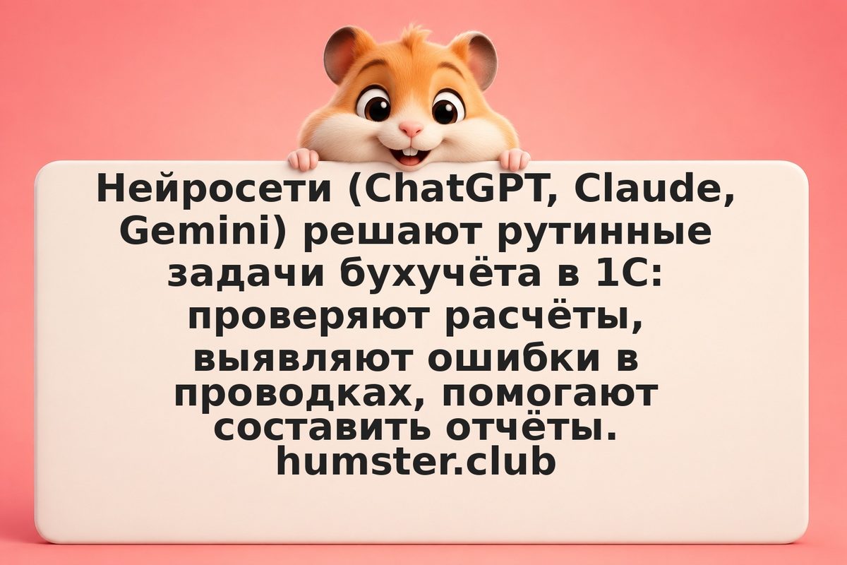 Как использовать нейросети для расчётов и закрытия периода в 1С