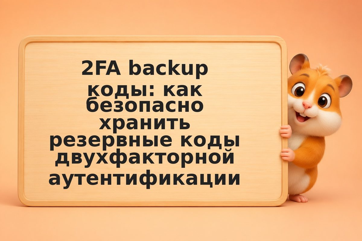 2FA backup коды: как безопасно хранить резервные коды двухфакторной аутентификац