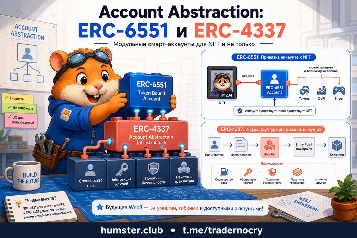 Account Abstraction ERC-4337: умные кошельки нового поколения — возможности, рис