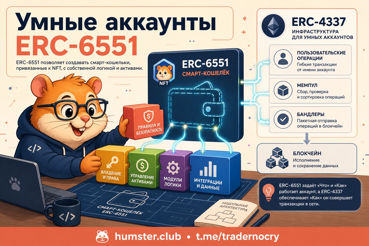 Account Abstraction ERC-4337: умные кошельки нового поколения — возможности, рис