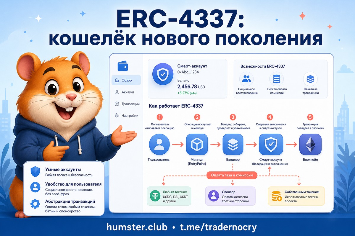 Account Abstraction ERC-4337: умные кошельки нового поколения — возможности, рис