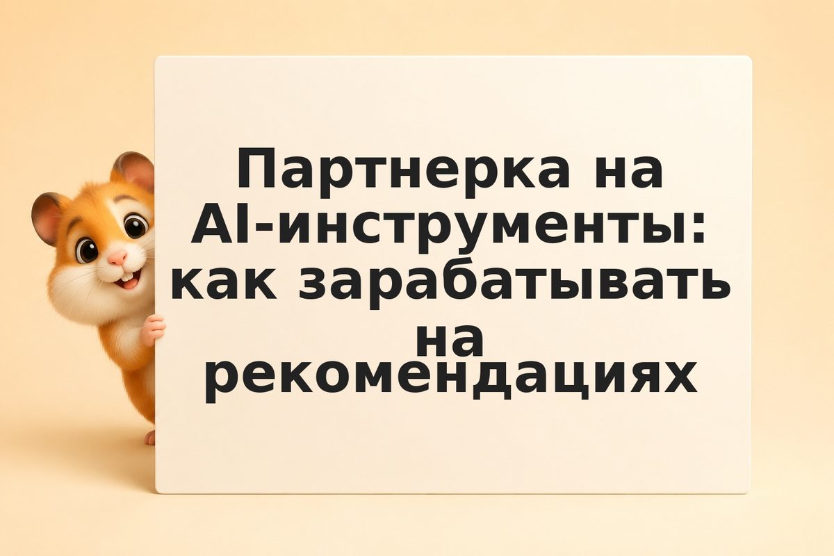 Партнерка на AI-инструменты: как зарабатывать на рекомендациях