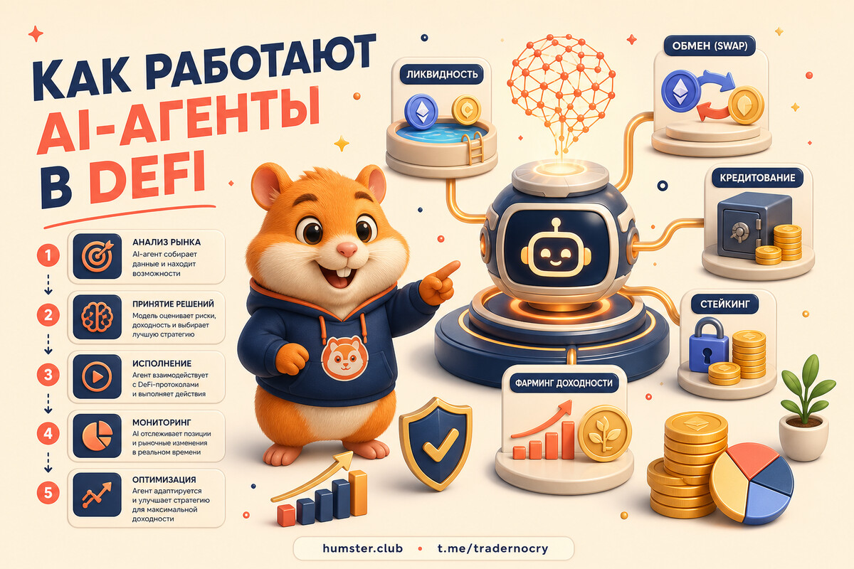 ИИ-агенты в DeFi: как работают и что меняют в 2026 году