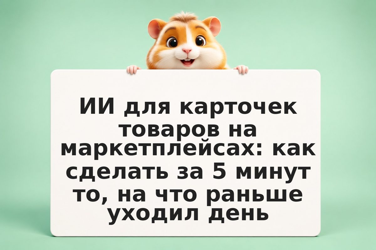 ИИ для карточек товаров на маркетплейсах: как сделать за 5 минут то, на что рань