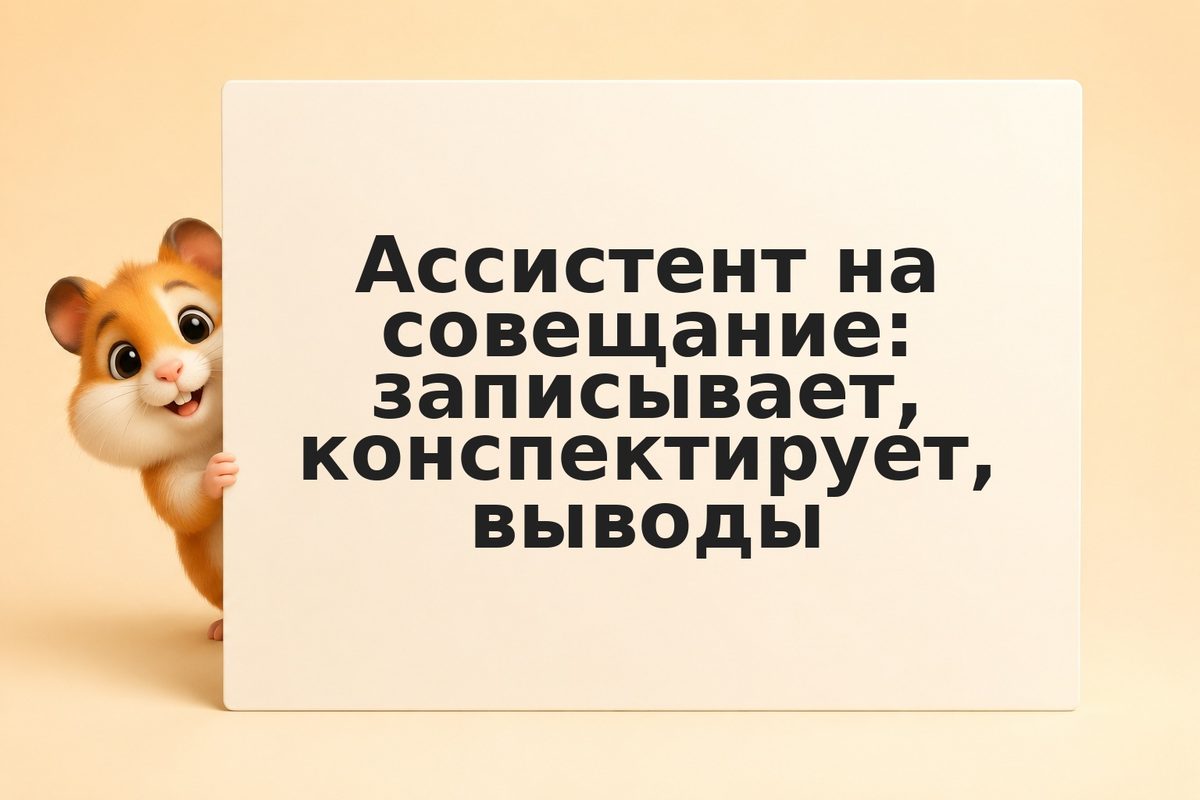 Ассистент на совещание: записывает, конспектирует, выводы