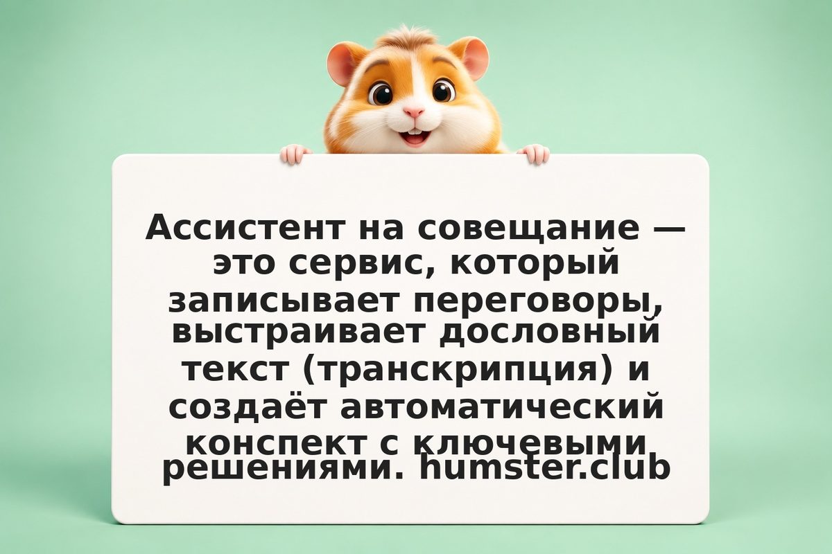 Ассистент на совещание: записывает, конспектирует, выводы