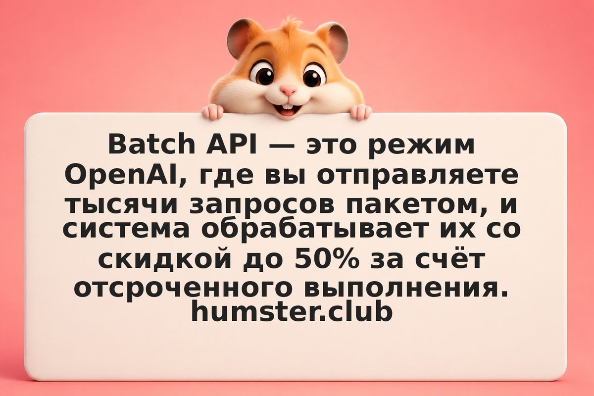 Batch API ChatGPT: обработка больших объёмов данных со скидкой