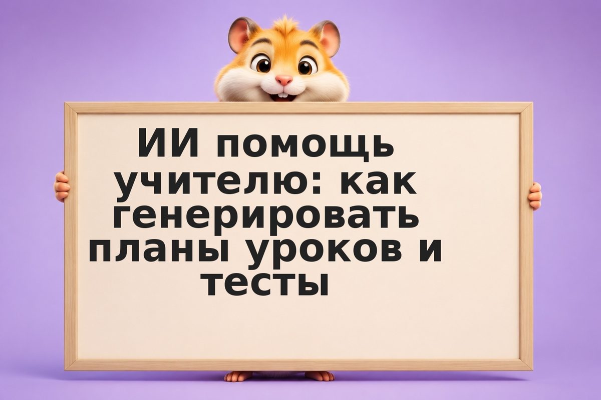 ИИ помощь учителю: как генерировать планы уроков и тесты