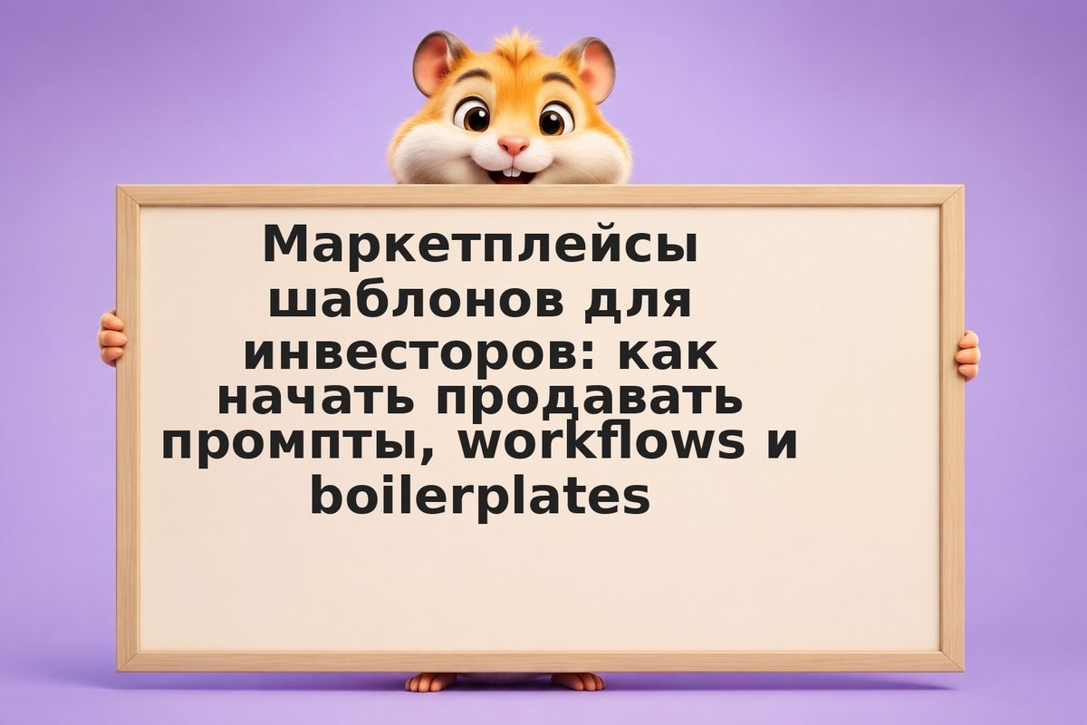 Маркетплейсы шаблонов для инвесторов: как начать продавать промпты, workflows и 