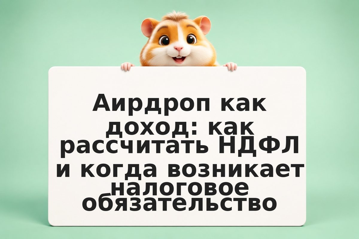Аирдроп как доход: как рассчитать НДФЛ и когда возникает налоговое обязательство