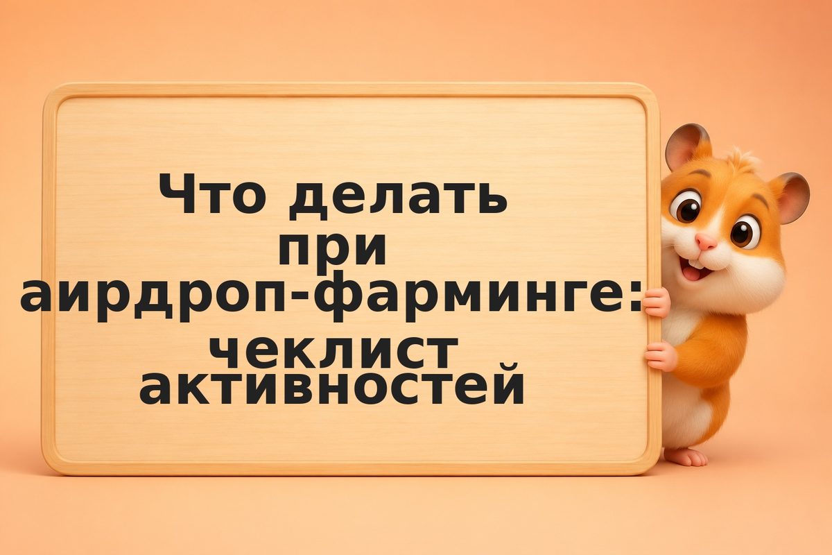Что делать при аирдроп-фарминге: чеклист активностей