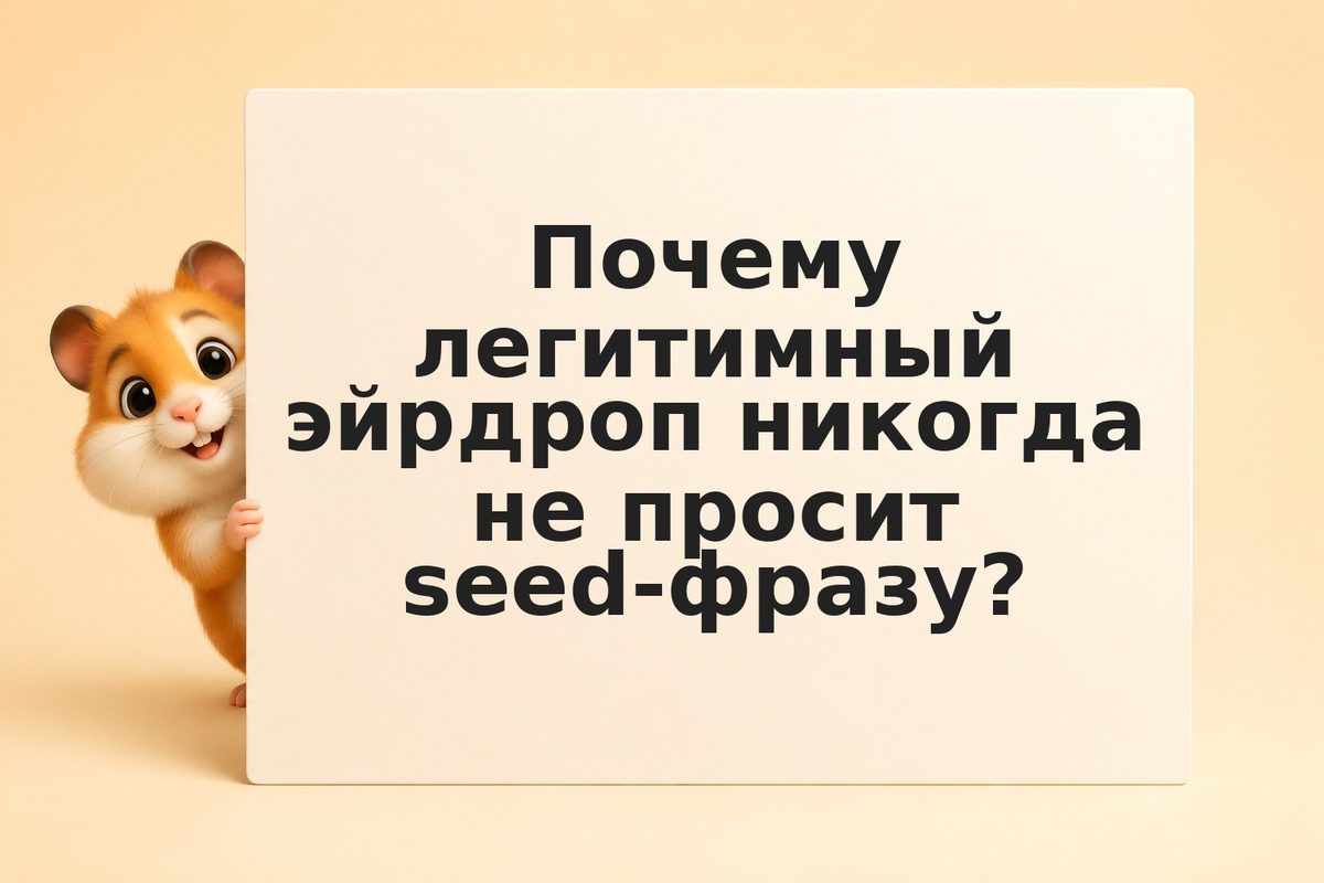 Эйрдроп просит seed-фразу? Это стопроцентный скам — признаки и примеры