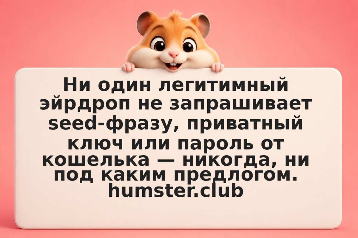 Эйрдроп просит seed-фразу? Это стопроцентный скам — признаки и примеры