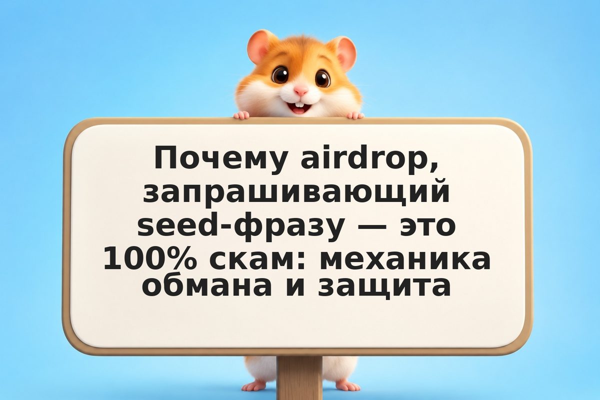 Почему airdrop, запрашивающий seed-фразу — это 100% скам: механика обмана и защи
