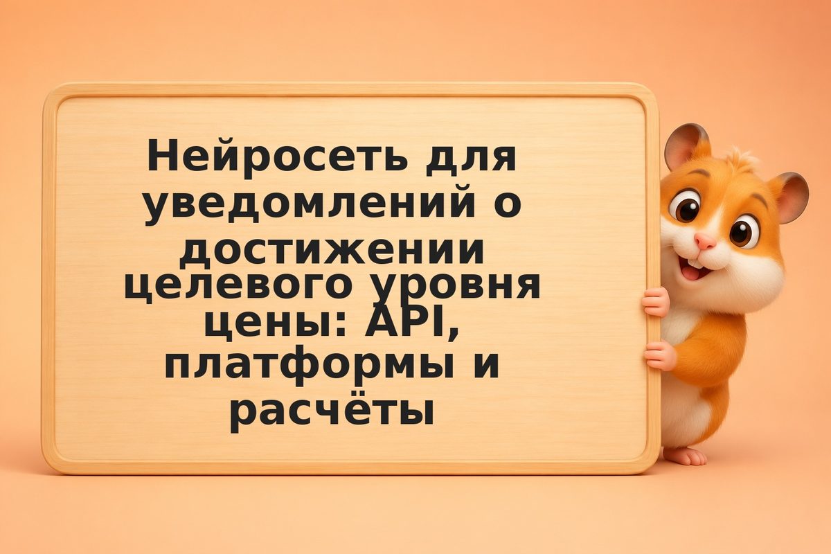 Нейросеть для уведомлений о достижении целевого уровня цены: API, платформы и ра
