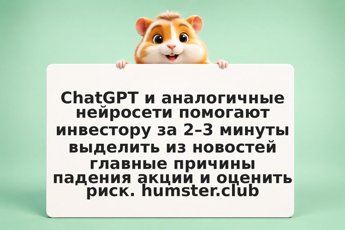 Как использовать ChatGPT для анализа падения акции: готовый промпт и рабочая схе