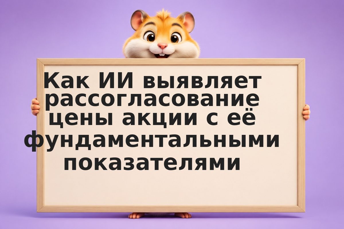 Как ИИ выявляет рассогласование цены акции с её фундаментальными показателями