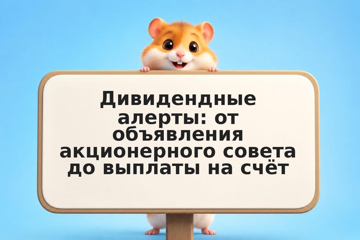 Дивидендные алерты: от объявления акционерного совета до выплаты на счёт