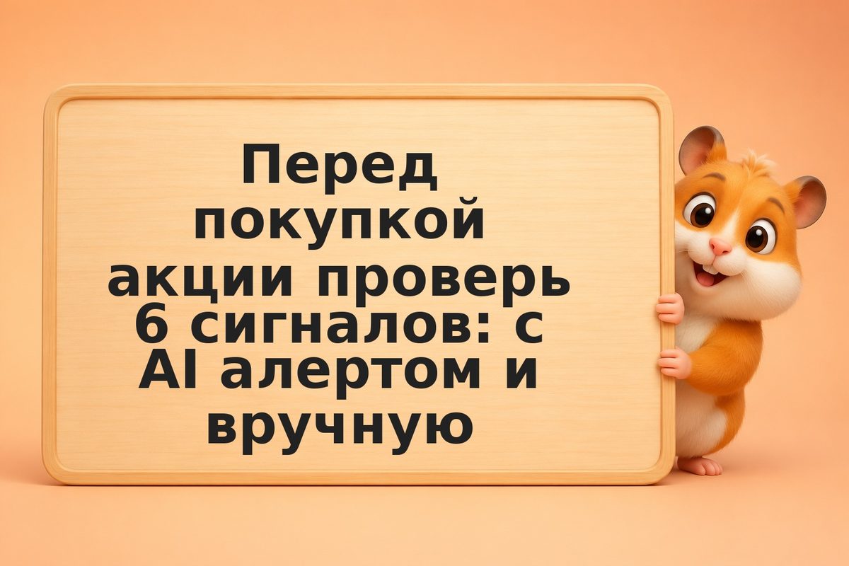 Перед покупкой акции проверь 6 сигналов: с AI алертом и вручную