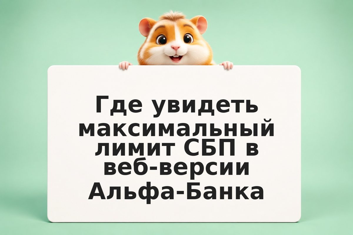Где увидеть максимальный лимит СБП в веб-версии Альфа-Банка