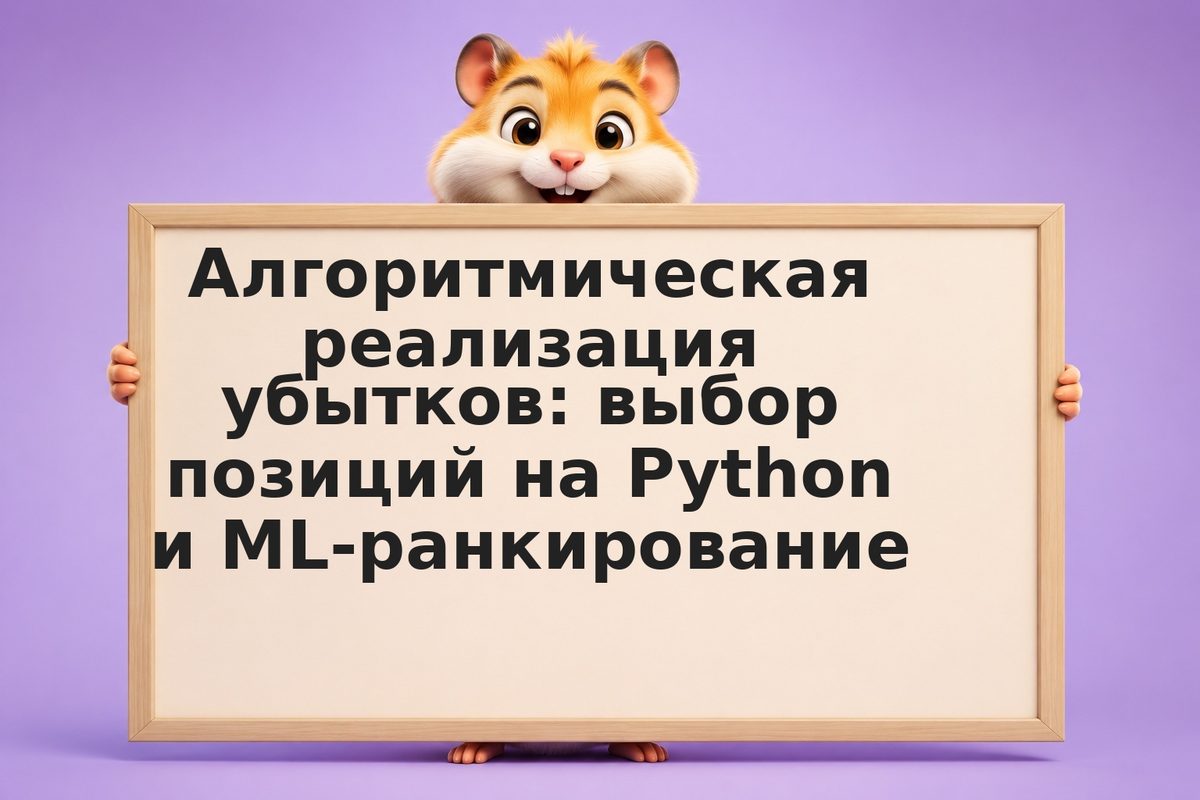 Алгоритмическая реализация убытков: выбор позиций на Python и ML-ранкирование
