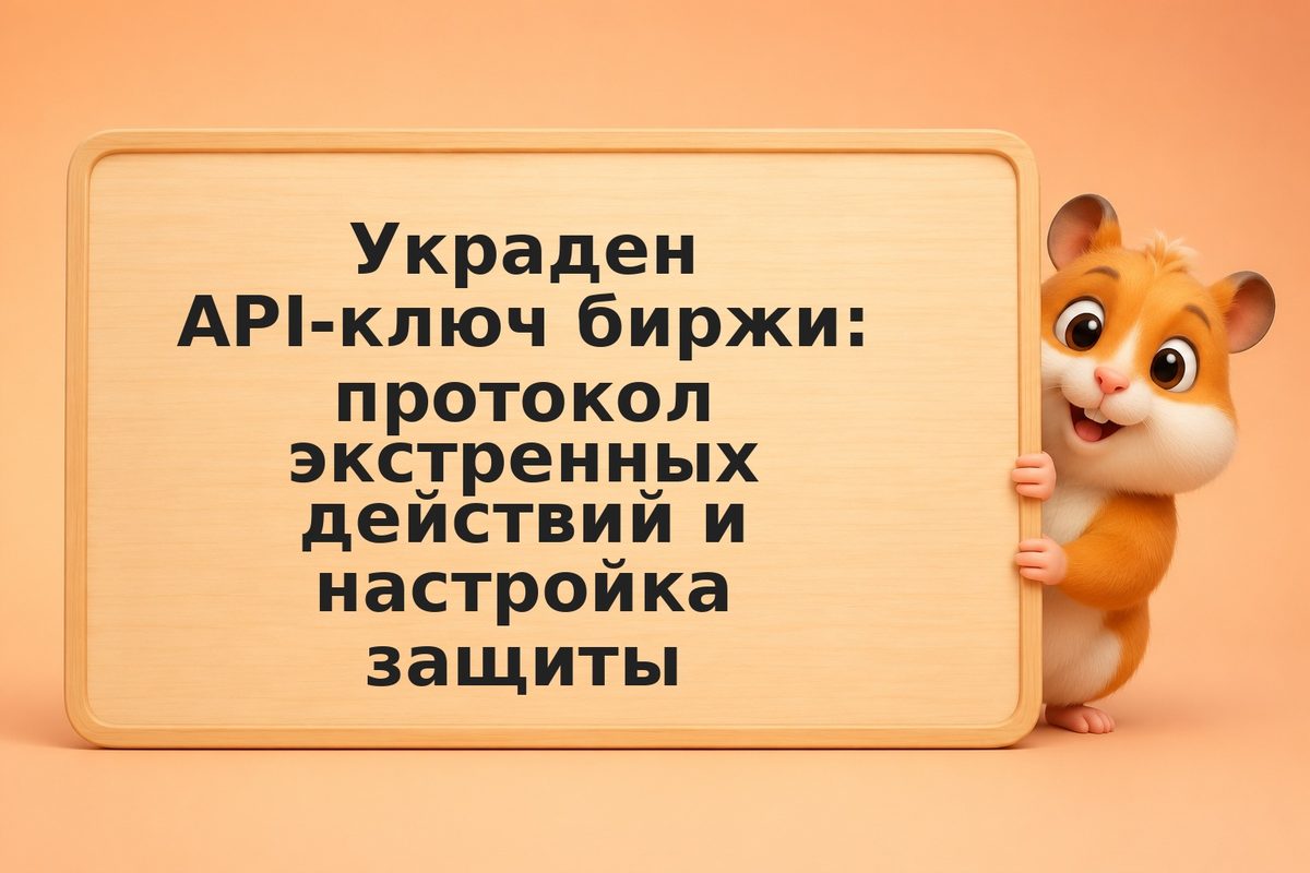 Украден API-ключ биржи: протокол экстренных действий и настройка защиты