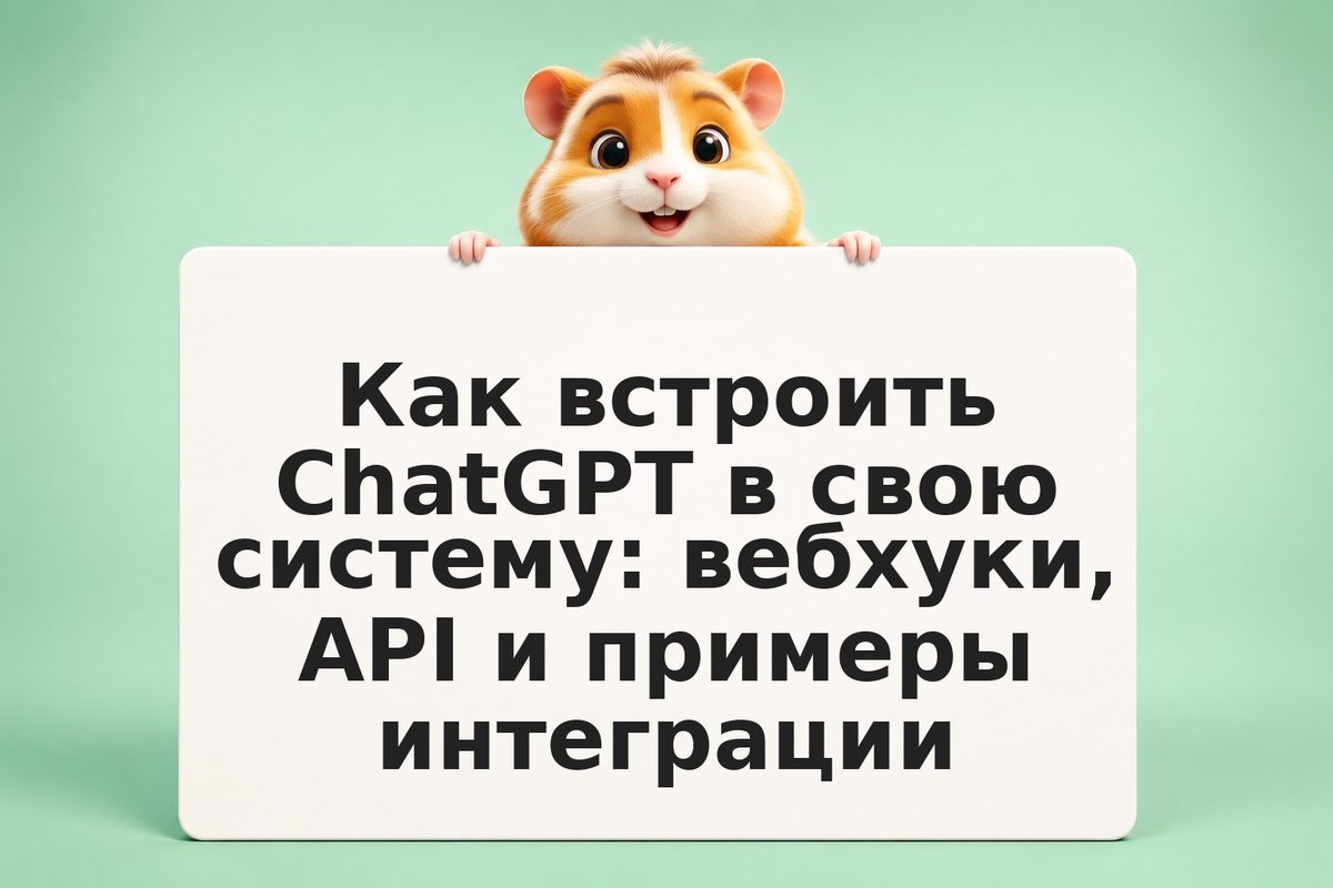 Как встроить ChatGPT в свою систему: вебхуки, API и примеры интеграции