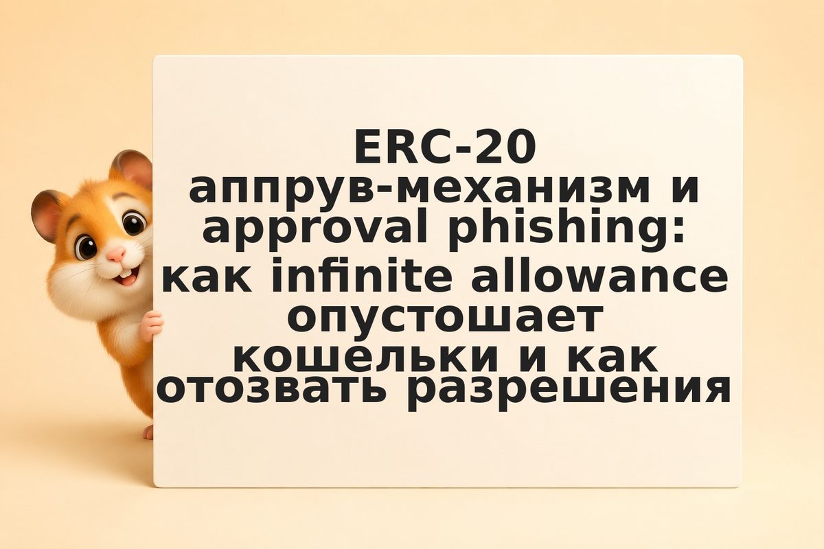 ERC-20 аппрув-механизм и approval phishing: как infinite allowance опустошает ко
