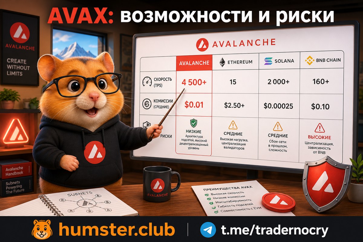 Avalanche (AVAX): высокоскоростной блокчейн и риски для инвестора