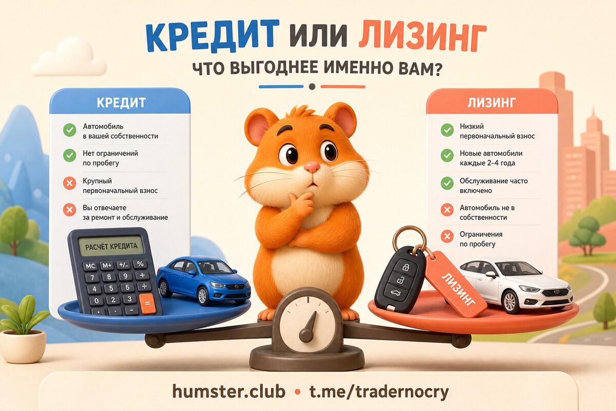 Автокредит или лизинг для физлица: что выгоднее в 2026