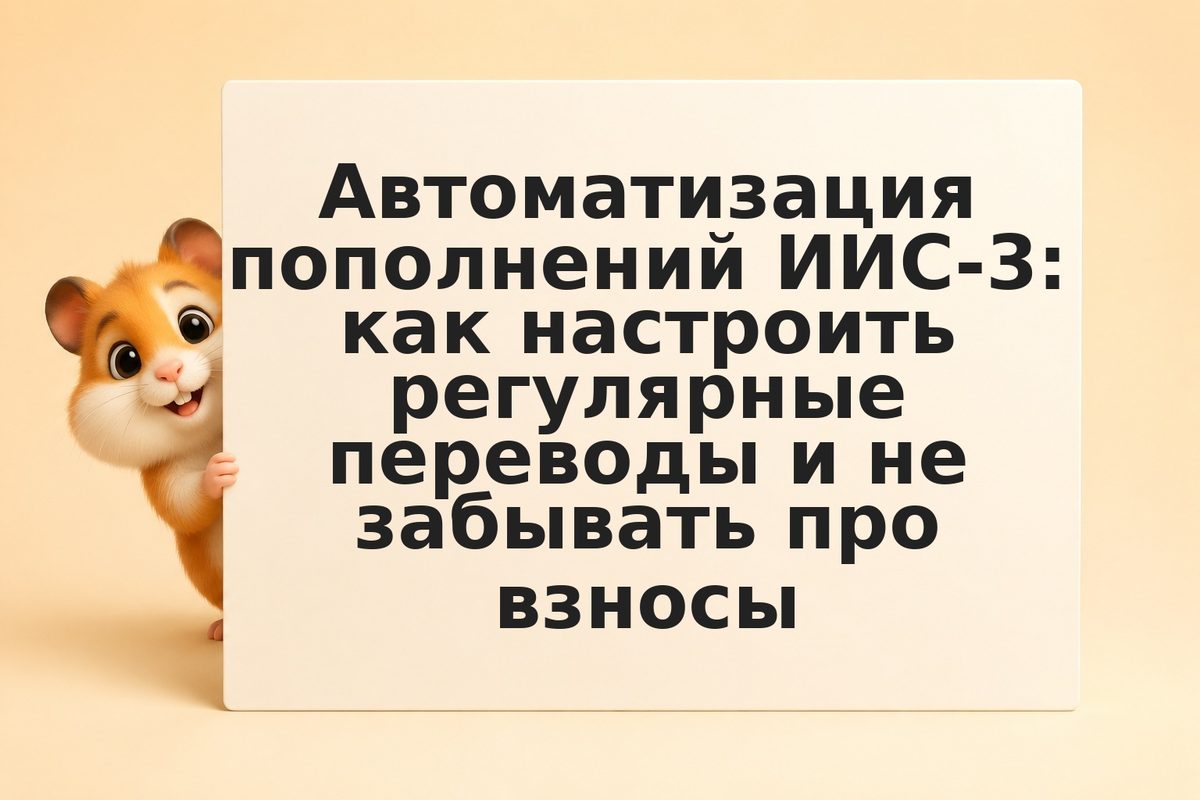 Автоматизация пополнений ИИС-3: как настроить регулярные переводы и не забывать
