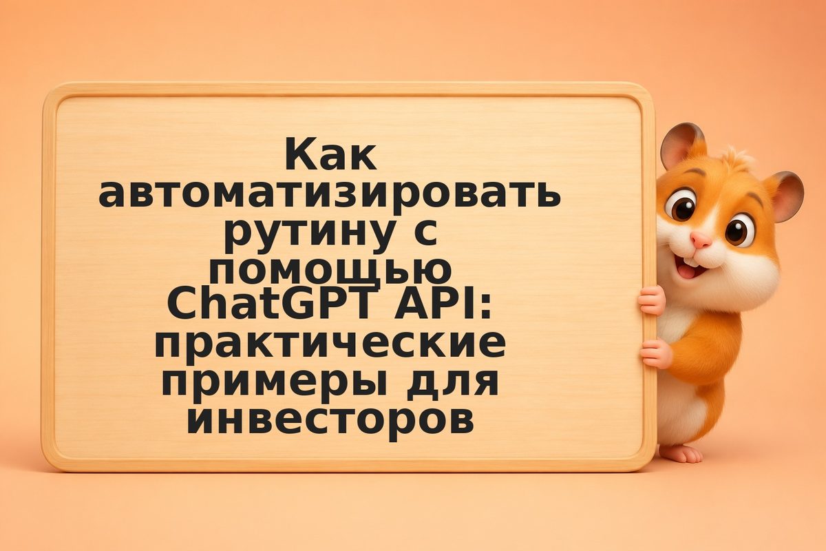 Как автоматизировать рутину с помощью ChatGPT API: практические примеры для инве