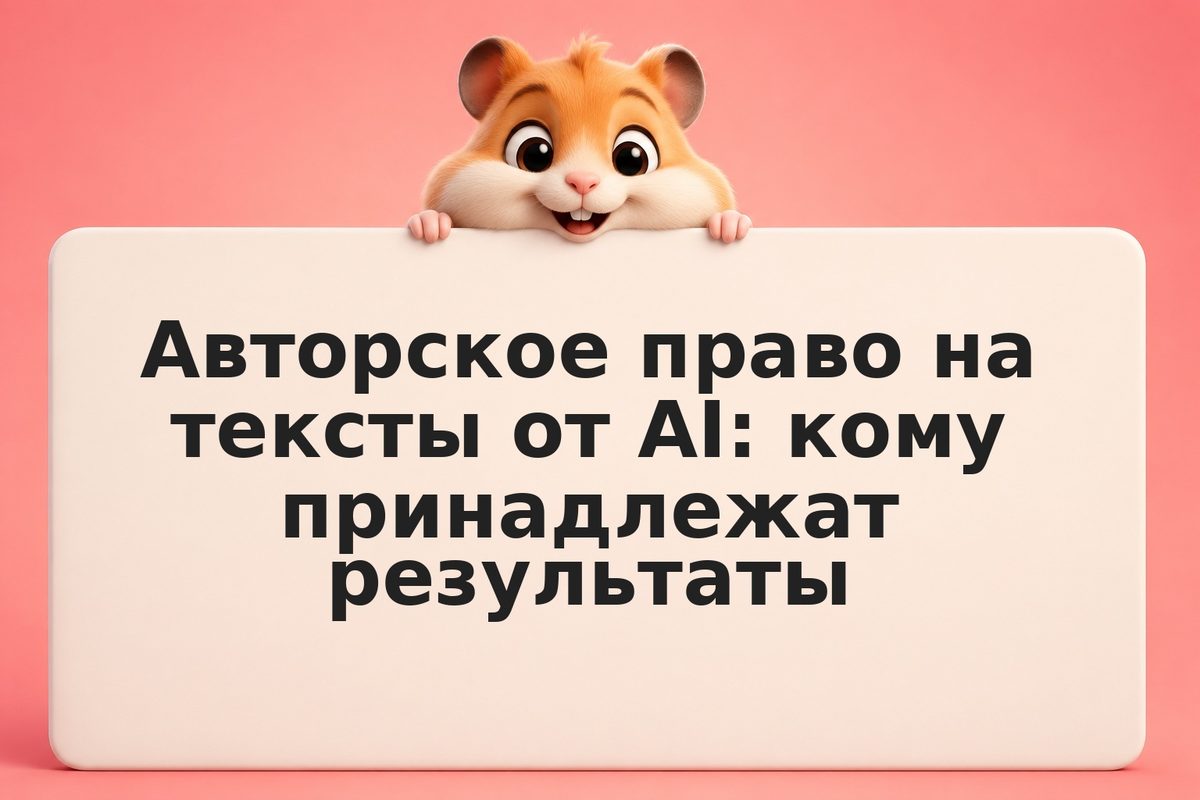 Авторское право на тексты от AI: кому принадлежат результаты