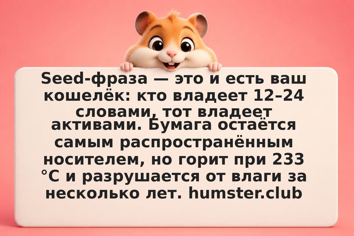 Как хранить seed-фразу: сравнение бумаги, металлических пластин, сейфа и разделе
