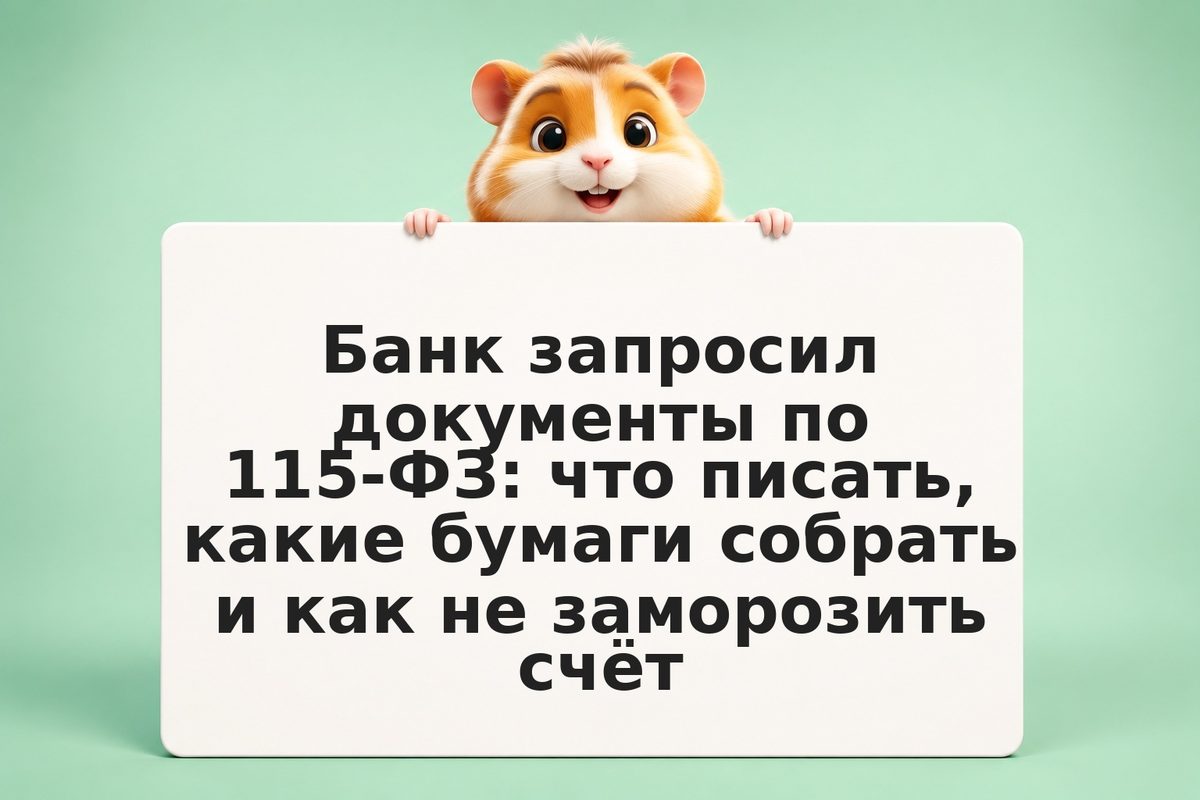 Банк запросил документы по 115-ФЗ: что писать, какие бумаги собрать и как не зам