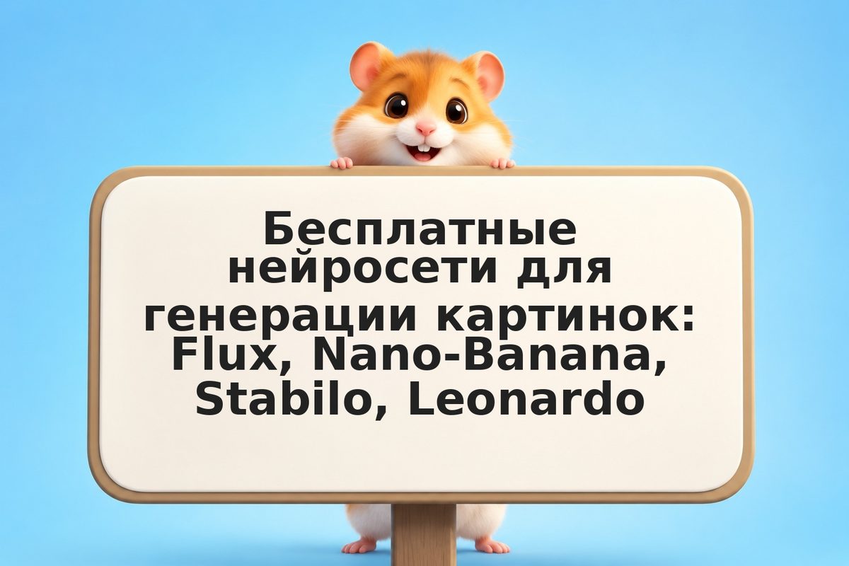 Бесплатные нейросети для генерации картинок: Flux, Nano-Banana, Stabilo, Leonard