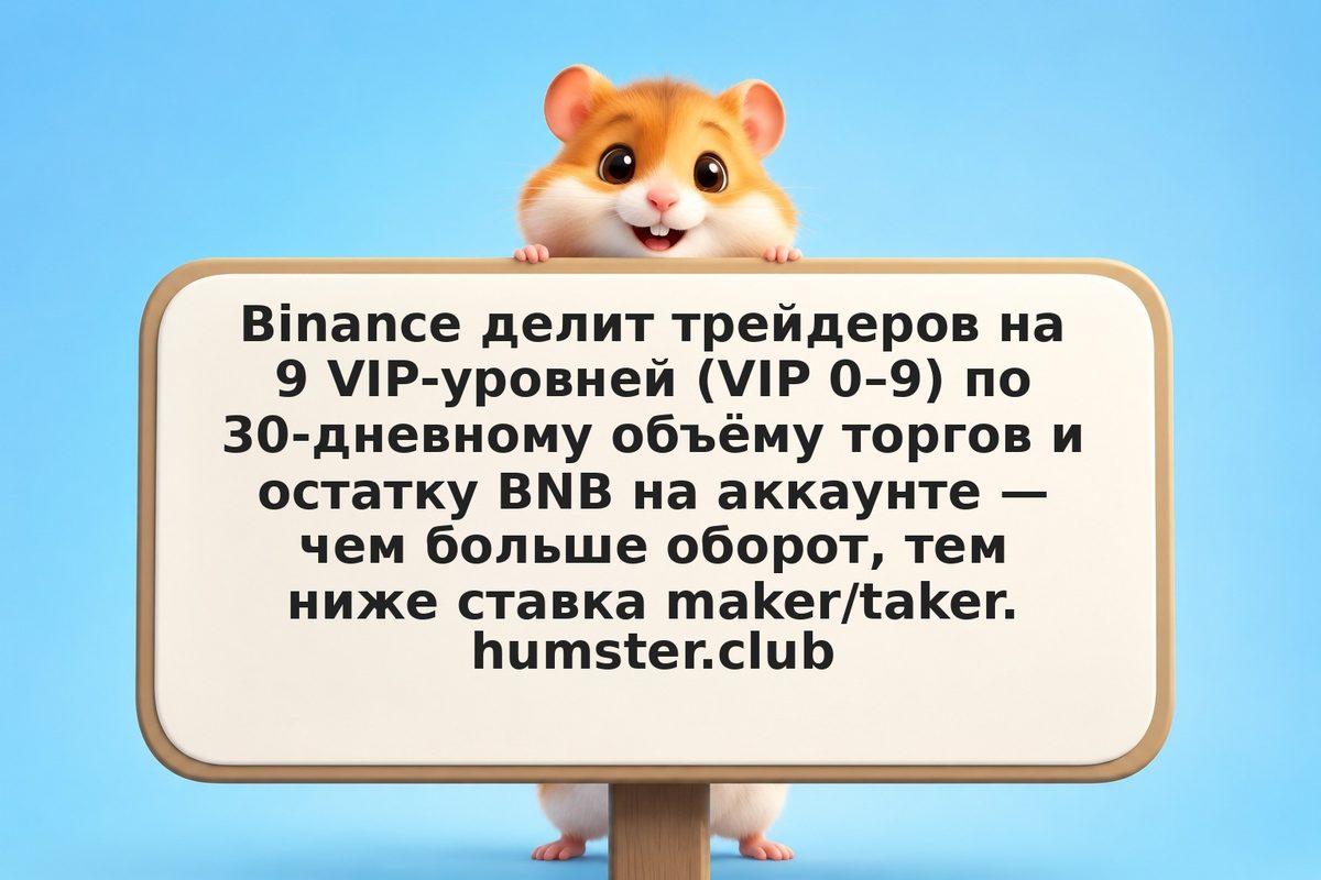 VIP-уровни Binance 2026: снижение комиссий по объёму, расчёт экономии и сравнени