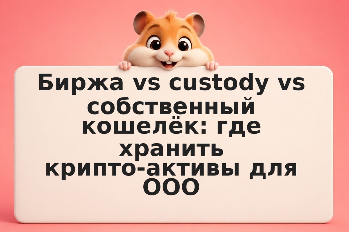 Биржа vs custody vs собственный кошелёк: где хранить крипто-активы для ООО