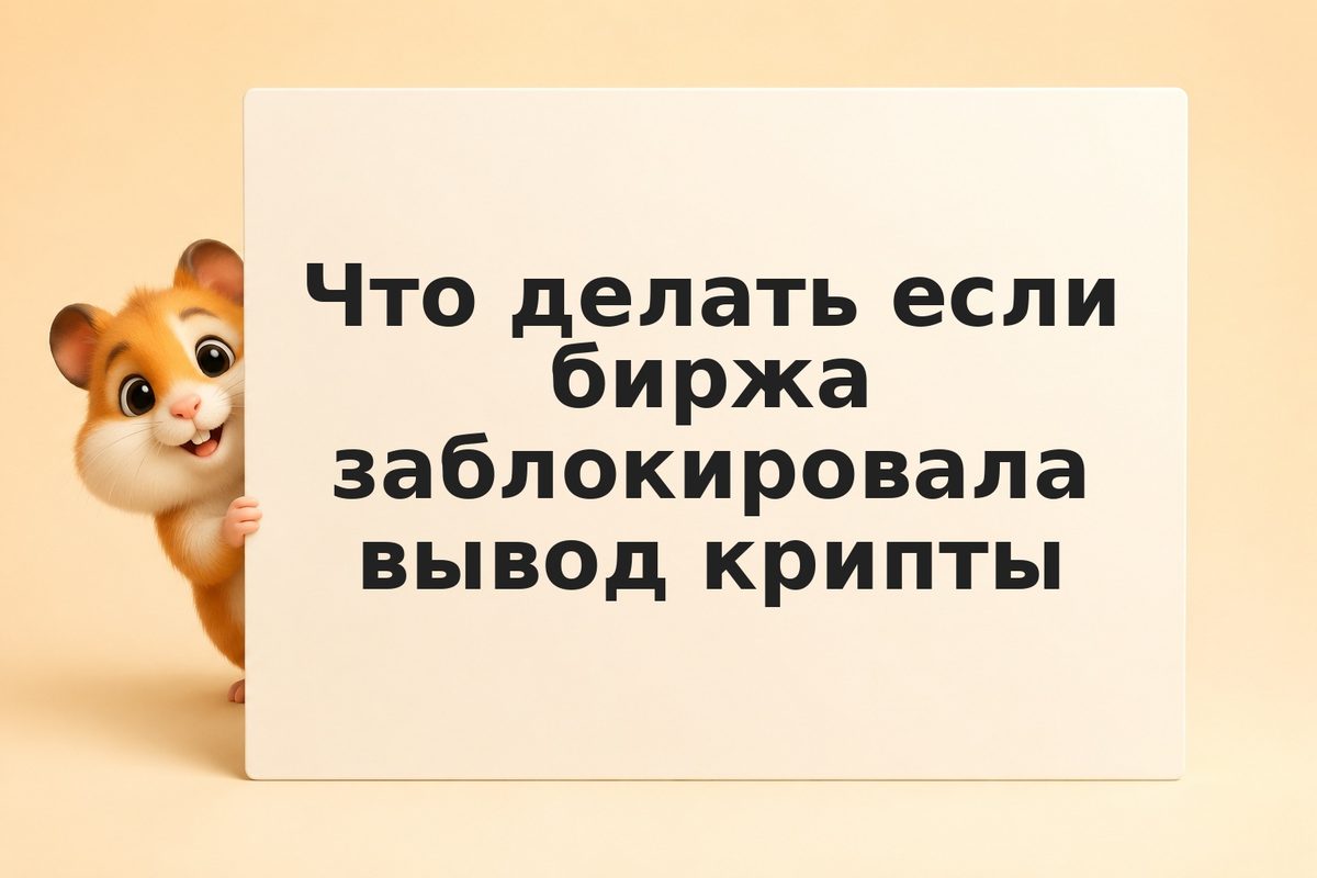 Что делать если биржа заблокировала вывод крипты