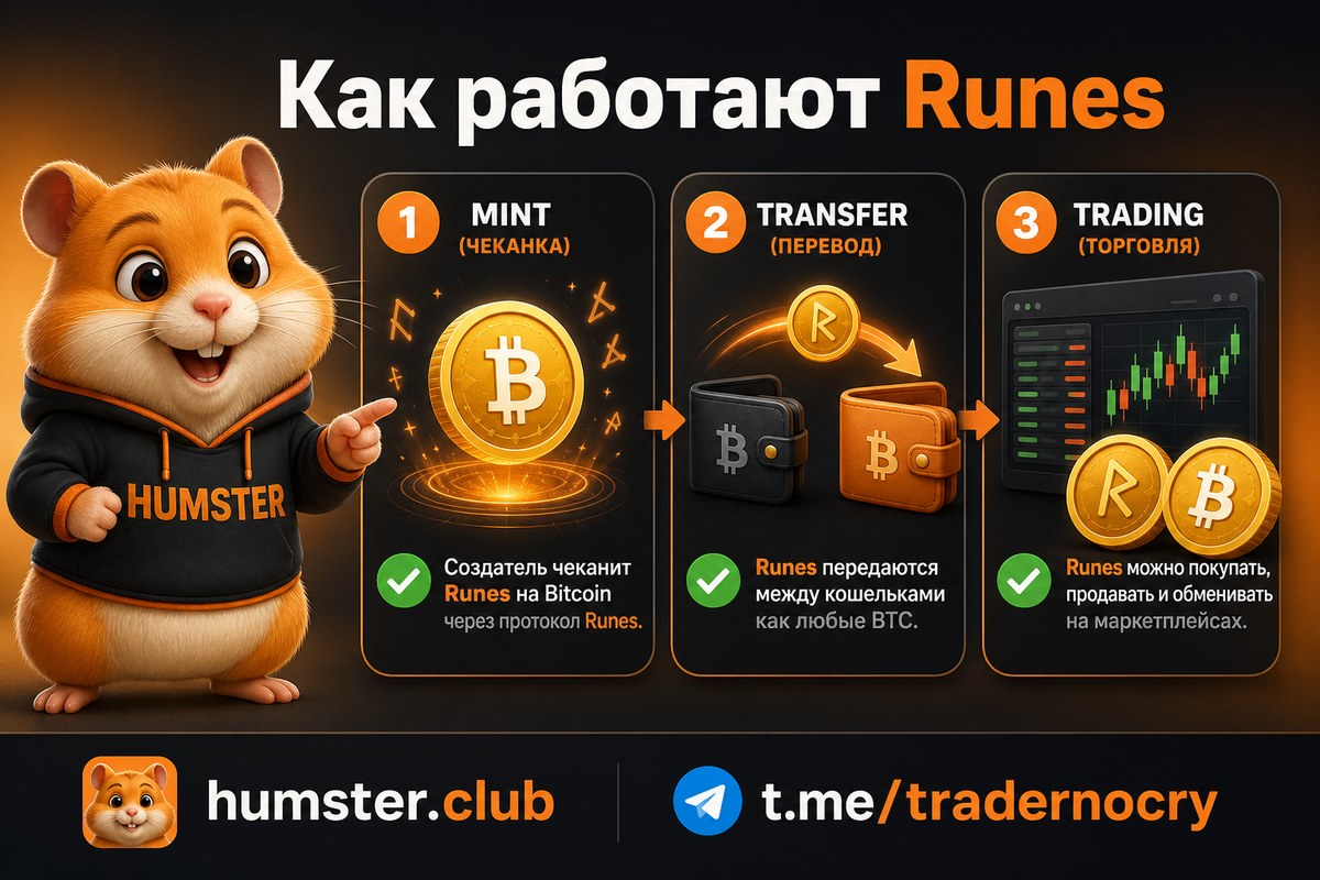 Bitcoin Runes: как работает протокол токенов на Bitcoin и чем отличается от Ordi