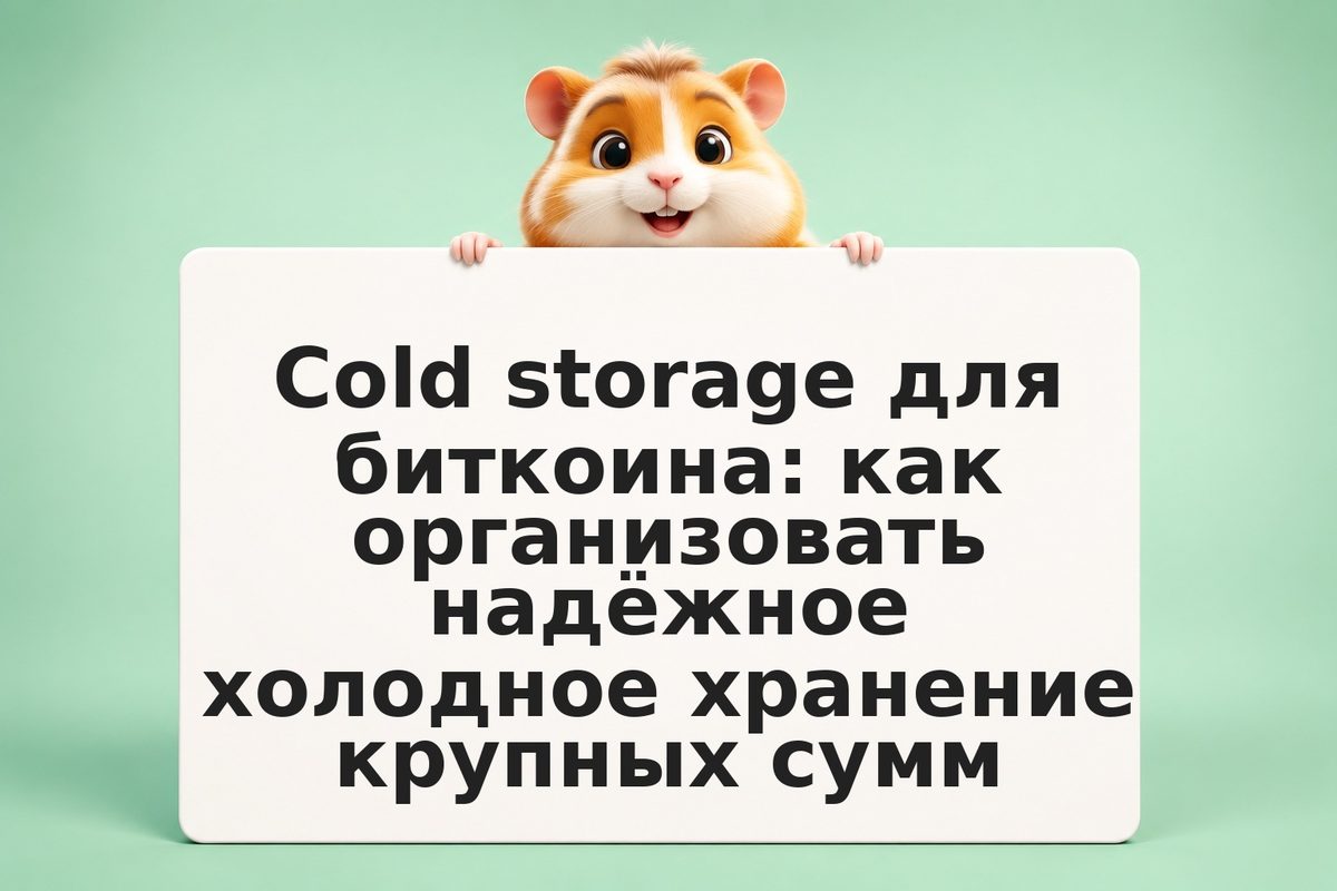 Cold storage для биткоина: как организовать надёжное холодное хранение крупных с