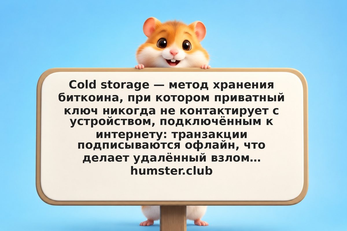 Cold storage для биткоина: как организовать надёжное холодное хранение крупных с