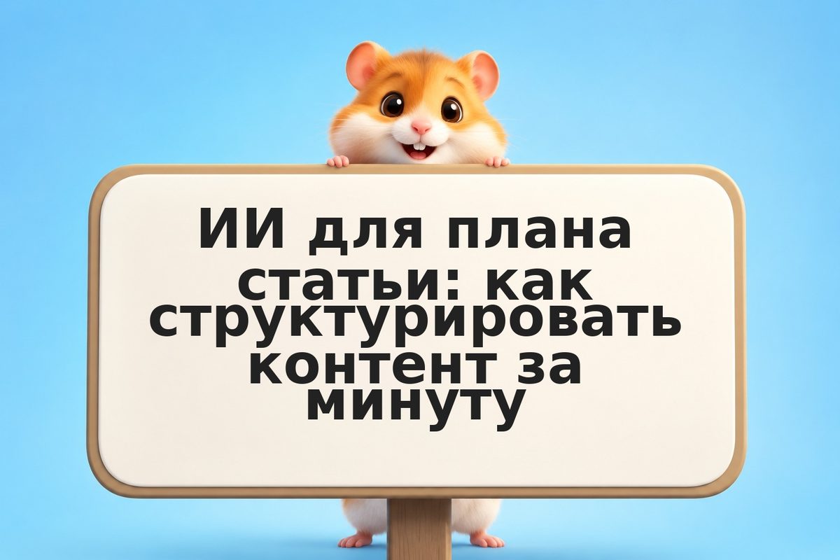 ИИ для плана статьи: как структурировать контент за минуту