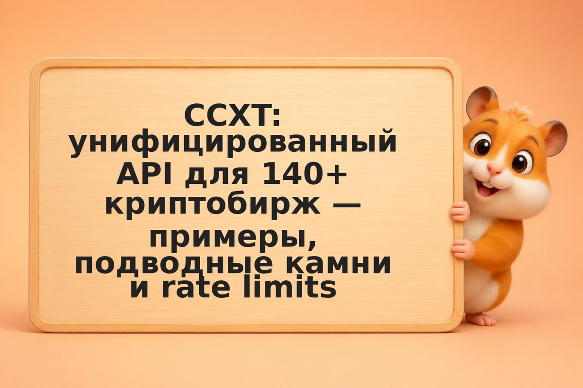CCXT: унифицированный API для 140+ криптобирж — примеры, подводные камни и rate 