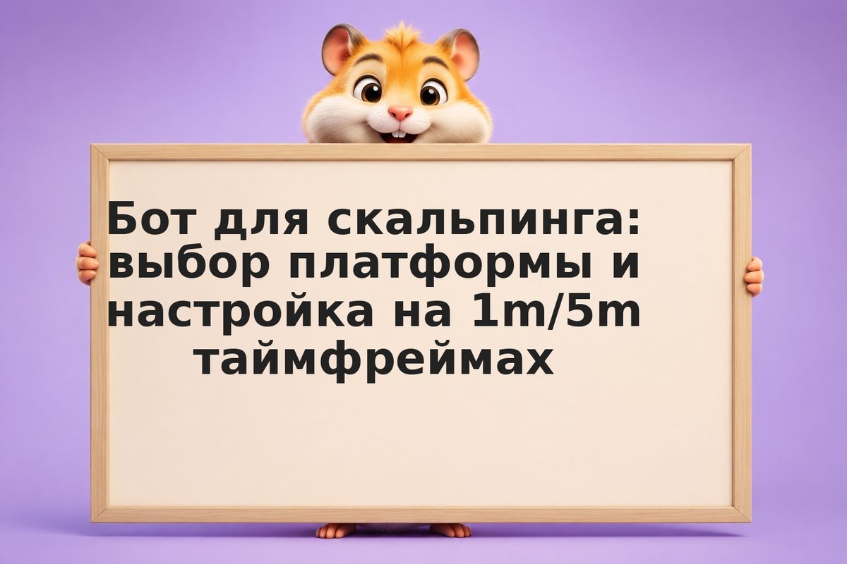 Бот для скальпинга: выбор платформы и настройка на 1m/5m таймфреймах