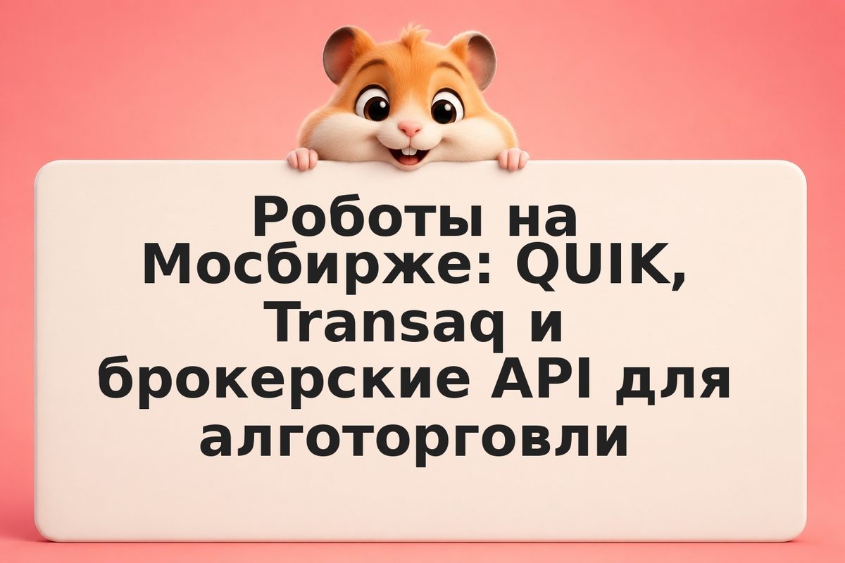 Роботы на Мосбирже: QUIK, Transaq и брокерские API для алготорговли