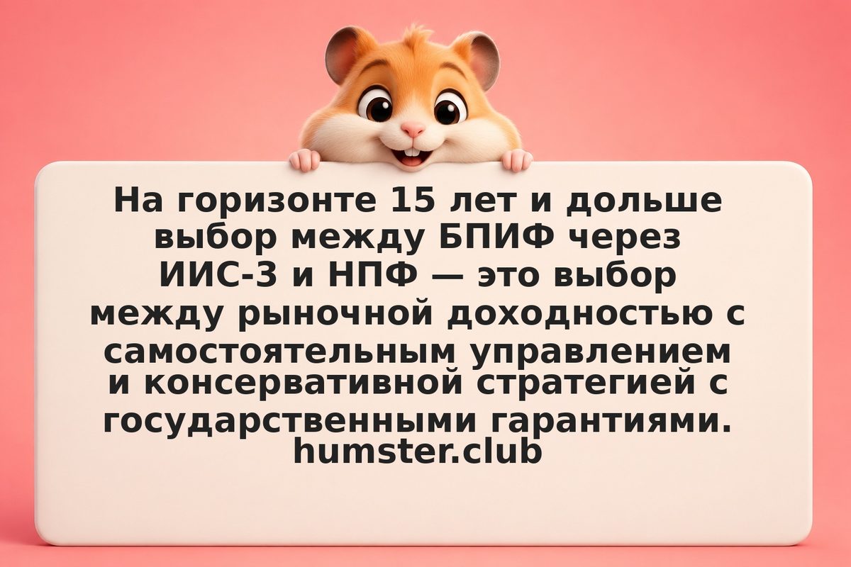 БПИФ через ИИС-3 против НПФ на 15+ лет: анализ для пенсии