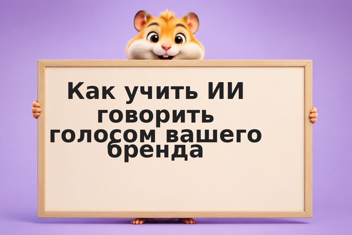 Как учить ИИ говорить голосом вашего бренда